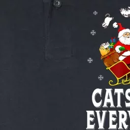 Cats For Everybody Christmas Cat Funny Xmas Women Santa Softstyle Adult Sport Polo