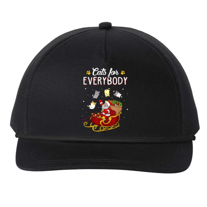 Cats For Everybody Ugly Christmas Cat Funny Xmas Snapback Five-Panel Rope Hat