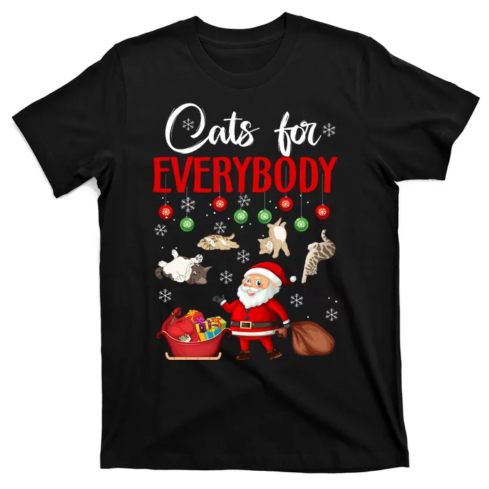 Cats For Everybody Christmas Cute Cat Lover Ugly Sweater T-Shirt