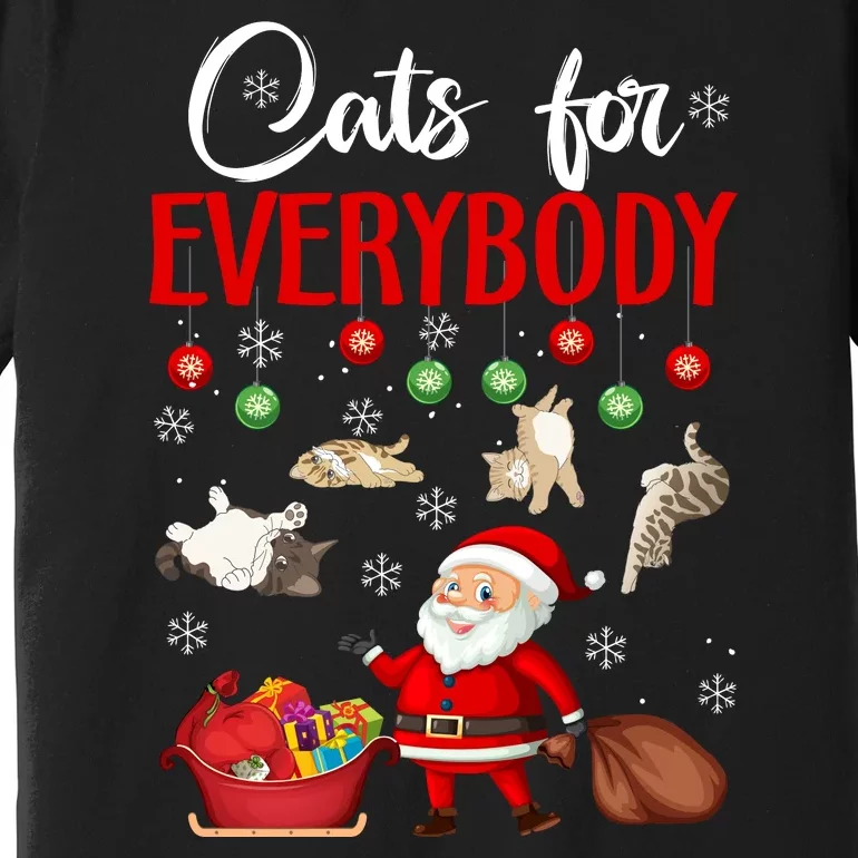 Cats For Everybody Christmas Cute Cat Lover Ugly Sweater Premium T-Shirt