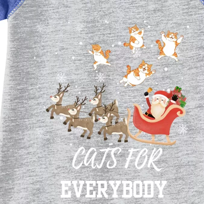 Cats For Everybody Xmas Christmas Funny Santa Gift Infant Baby Jersey Bodysuit