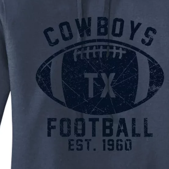 Cowboys Football Est 1960 Women's Pullover Hoodie