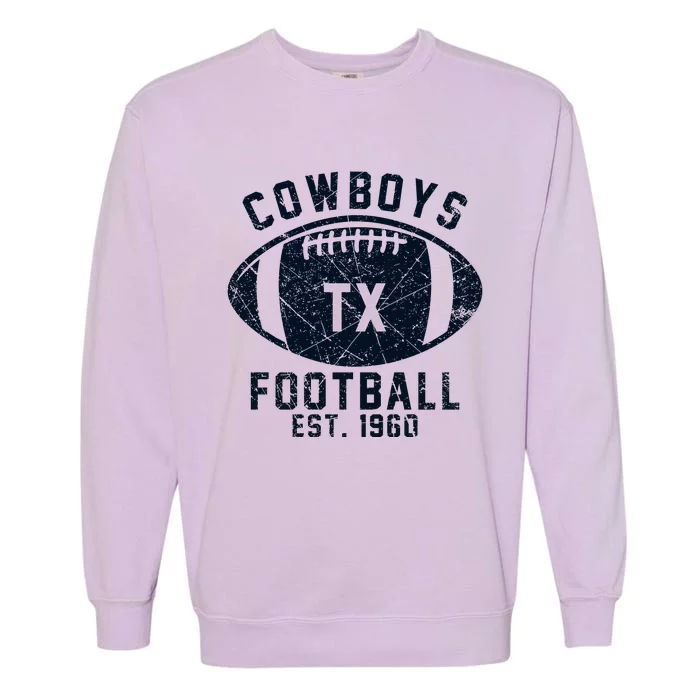 Cowboys Football Est 1960 Garment-Dyed Sweatshirt