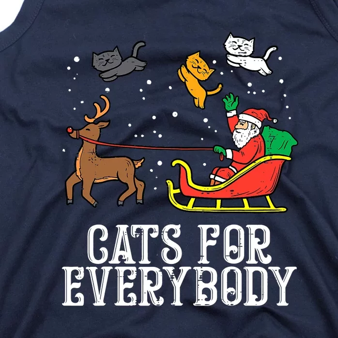 Cats For Everybody Christmas Ugly Sweater Tank Top