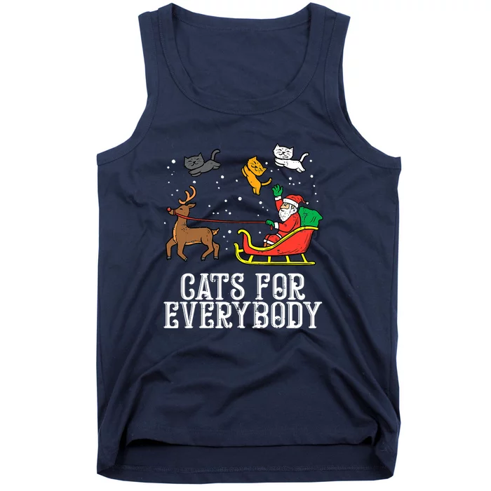 Cats For Everybody Christmas Ugly Sweater Tank Top