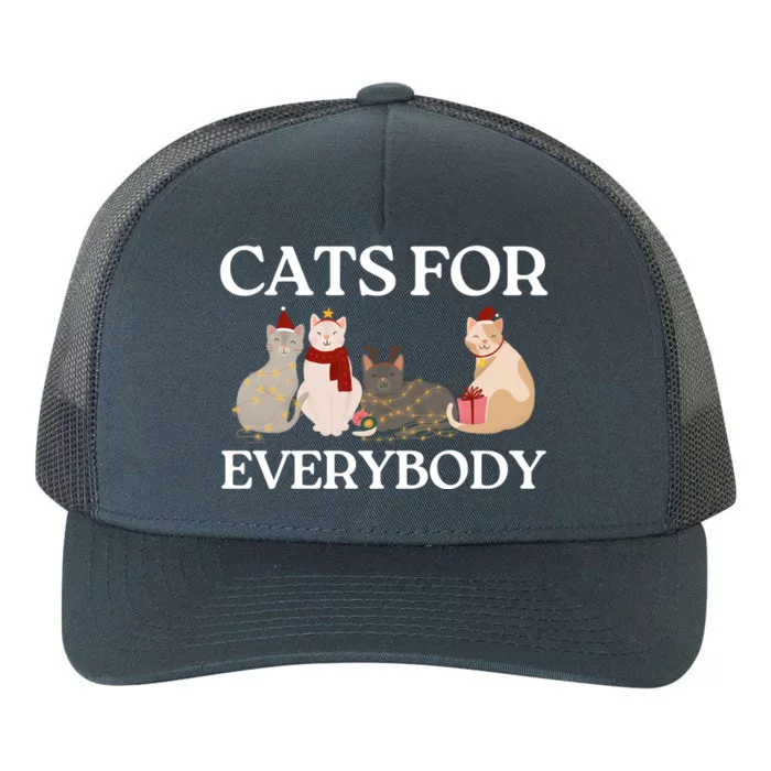 Cats For Everybody Santa Hat Kitties Merry Christmas Costume Gift Yupoong Adult 5-Panel Trucker Hat