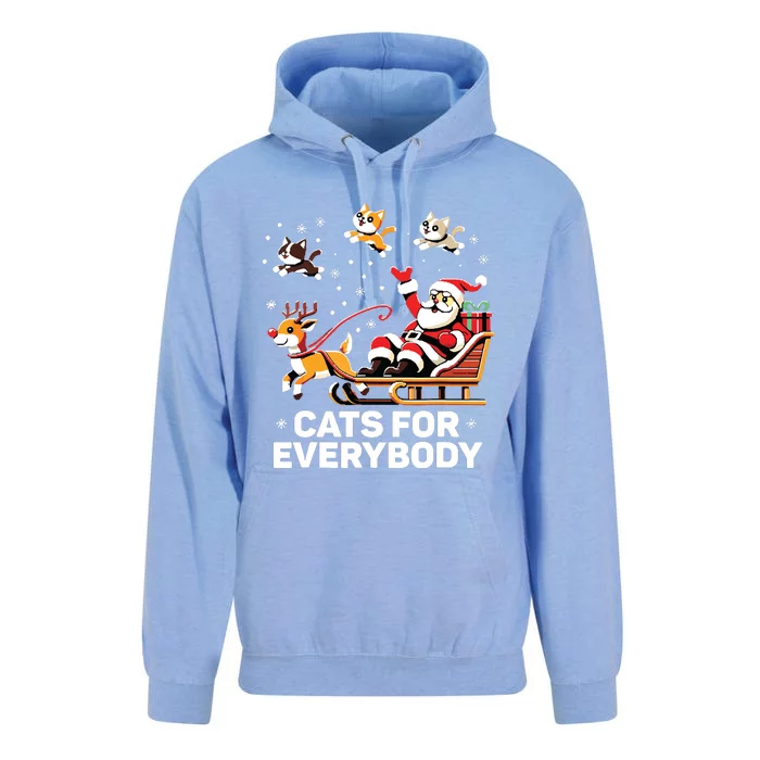 Cats For Everybody Funny Christmas Cat Xmas Women Santa Unisex Surf Hoodie