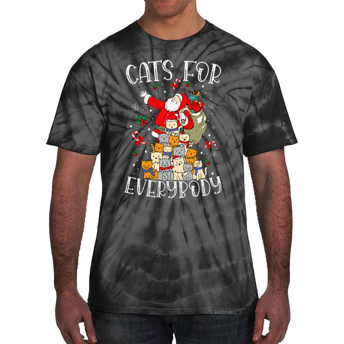 Cats For Everybody Ugly Christmas Cat Funny Xmas Tie-Dye T-Shirt