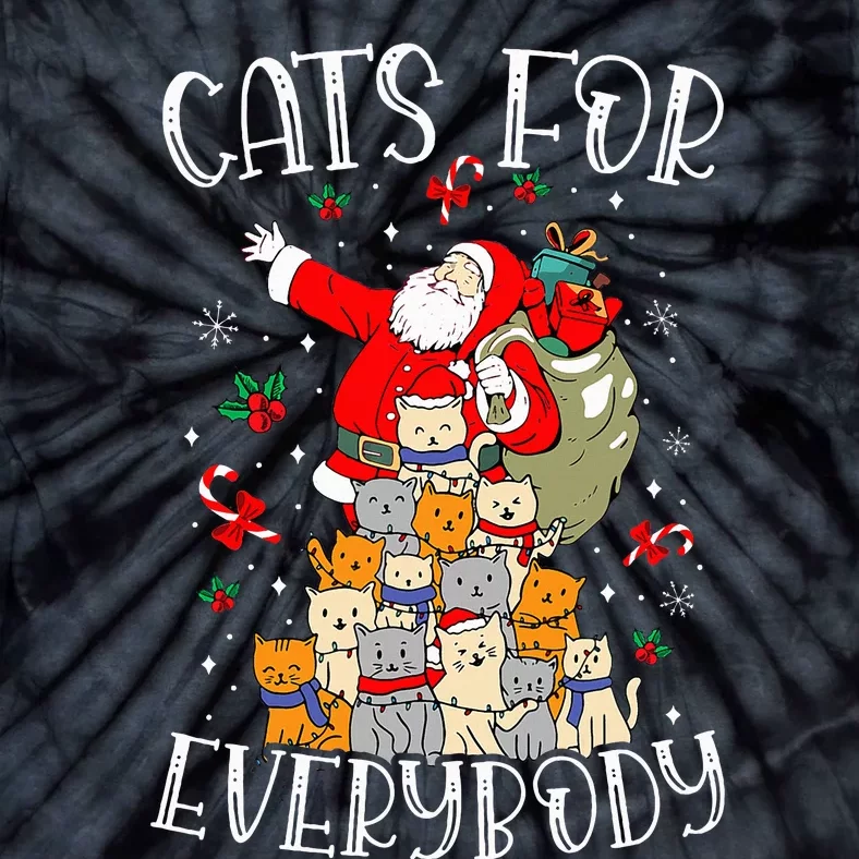 Cats For Everybody Ugly Christmas Cat Funny Xmas Tie-Dye T-Shirt