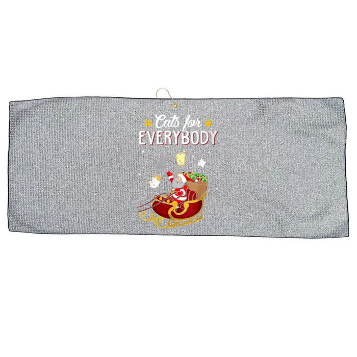 Cats For Everybody Ugly Christmas Cat Great Gift Cute Gift Large Microfiber Waffle Golf Towel