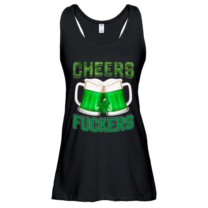 Cheer Fuckers Funny Irish Drinking Ladies Essential Flowy Tank