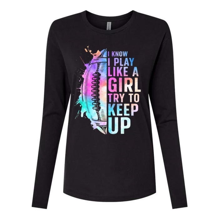 Cool Football For Girls Football Player Coach Sports Womens Cotton Relaxed Long Sleeve T-Shirt