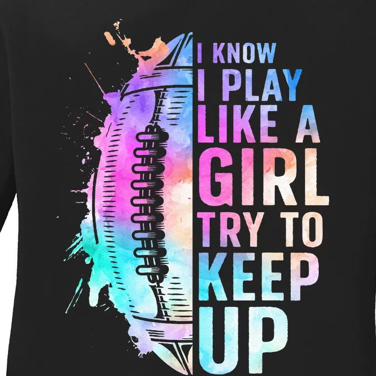 Cool Football For Girls Football Player Coach Sports Ladies Long Sleeve Shirt