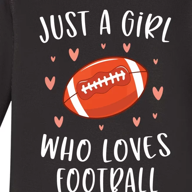 Cute Football For Just A Who Loves Football Baby Long Sleeve Bodysuit