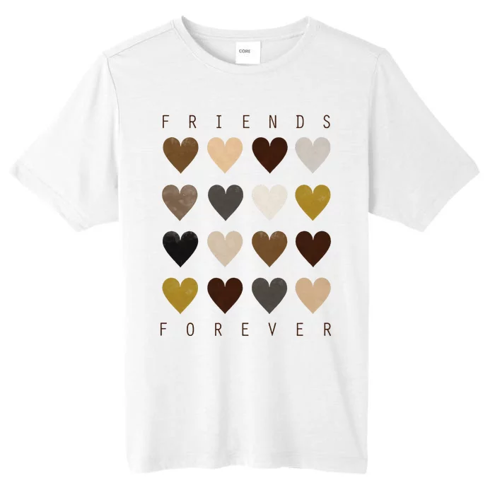 Cute Friends Forever Watercolor Patterned Hearts Friendship ChromaSoft Performance T-Shirt