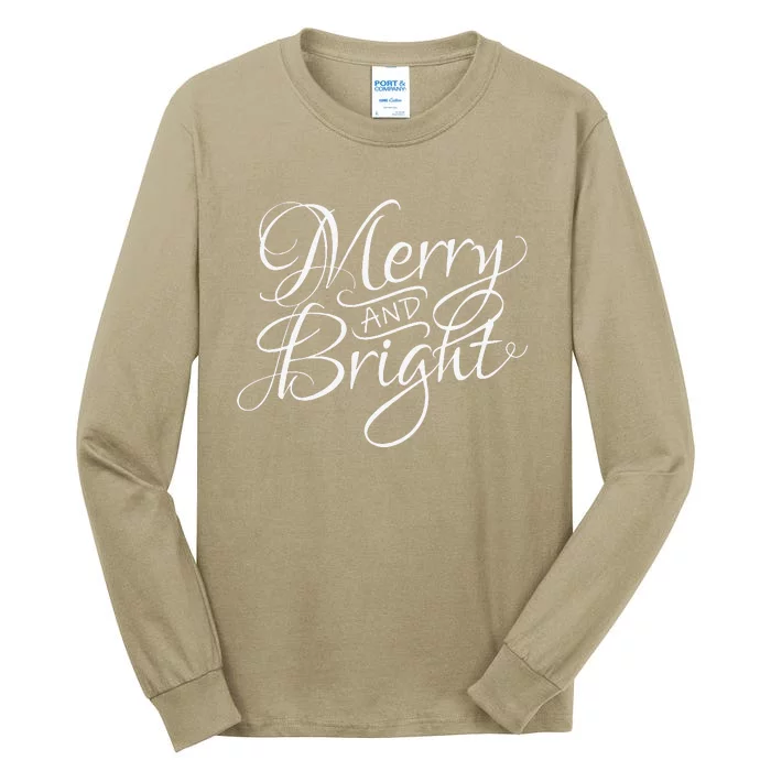 Christmas Funny Funny Merry & Bright Casual Xmas Gift Tall Long Sleeve T-Shirt