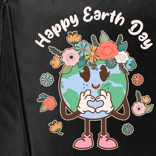 Cute Flower Floral Happy Earth Day City Backpack