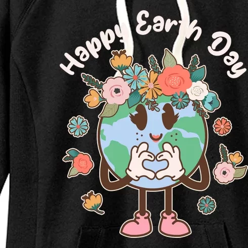 Cute Flower Floral Happy Earth Day Women's Fleece Hoodie