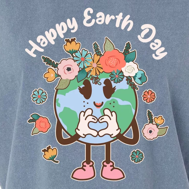 Cute Flower Floral Happy Earth Day Garment-Dyed Women's Muscle Tee