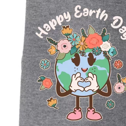 Cute Flower Floral Happy Earth Day Doggie 3-End Fleece Hoodie