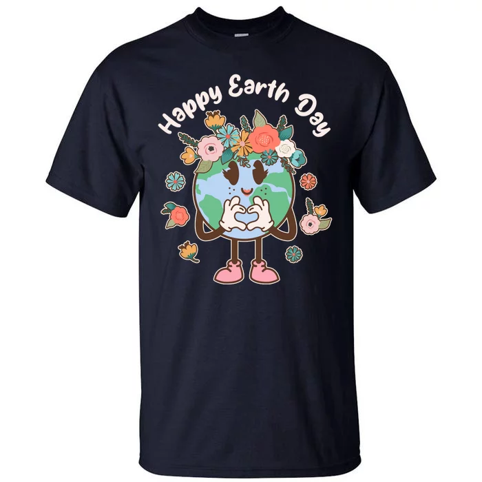 Cute Flower Floral Happy Earth Day Tall T-Shirt