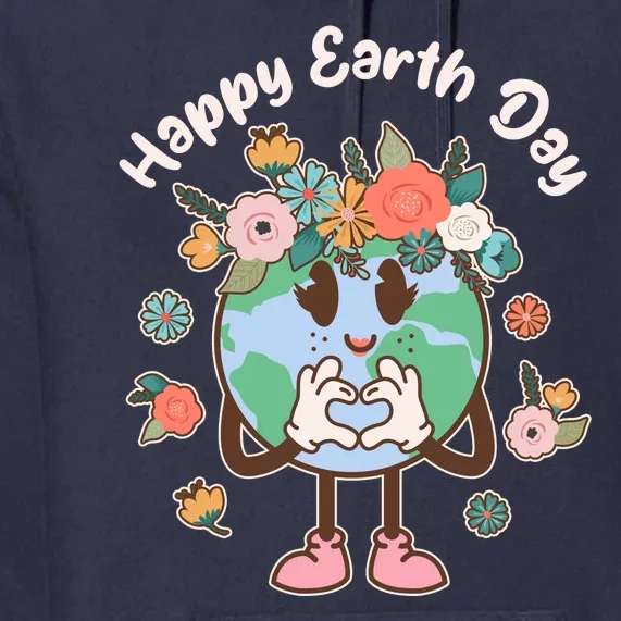 Cute Flower Floral Happy Earth Day Premium Hoodie