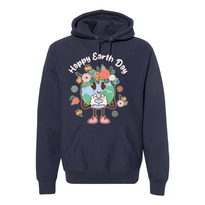 Cute Flower Floral Happy Earth Day Premium Hoodie