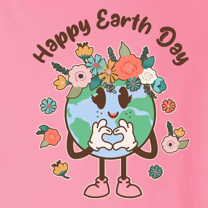 Cute Flower Floral Happy Earth Day Toddler Long Sleeve Shirt