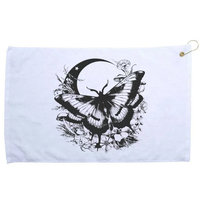 Cute Fairycore Floral Moth Aesthetic Women Graphic Grommeted Golf Towel