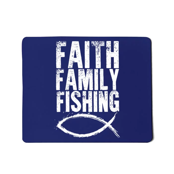 Christian Fish Faith Family Fishing Mousepad