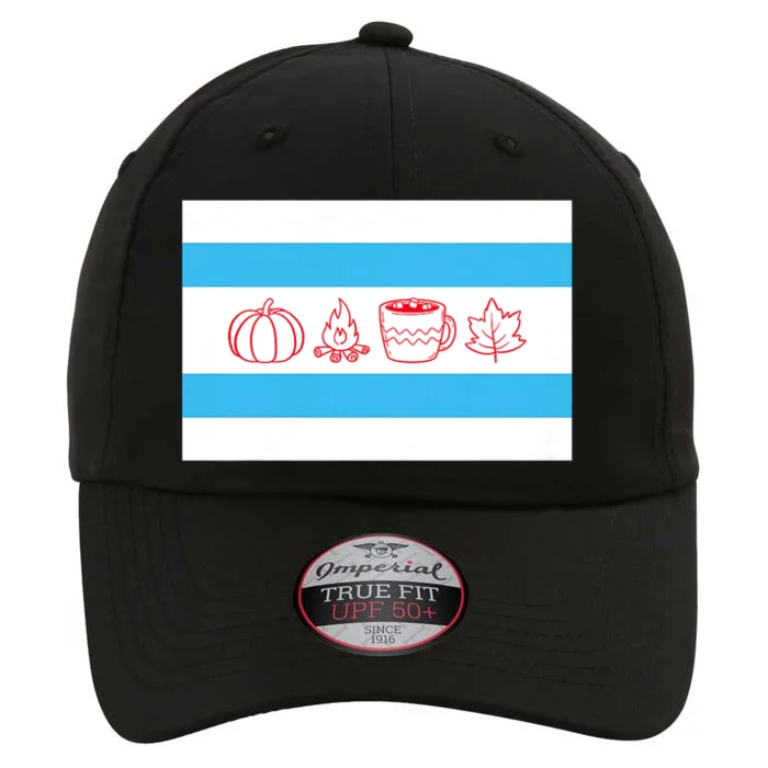 Chicago Flag Fall Autumn Pumpkin Bonfire Cocoa Leaves The Original Performance Cap