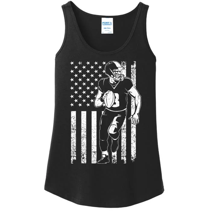 Cool Football For 4th July Football Player Lineman Ladies Essential Tank