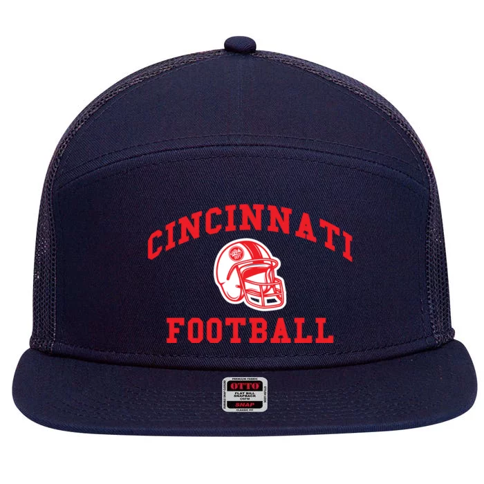 Cincinnati Football Fans 7 Panel Mesh Trucker Snapback Hat