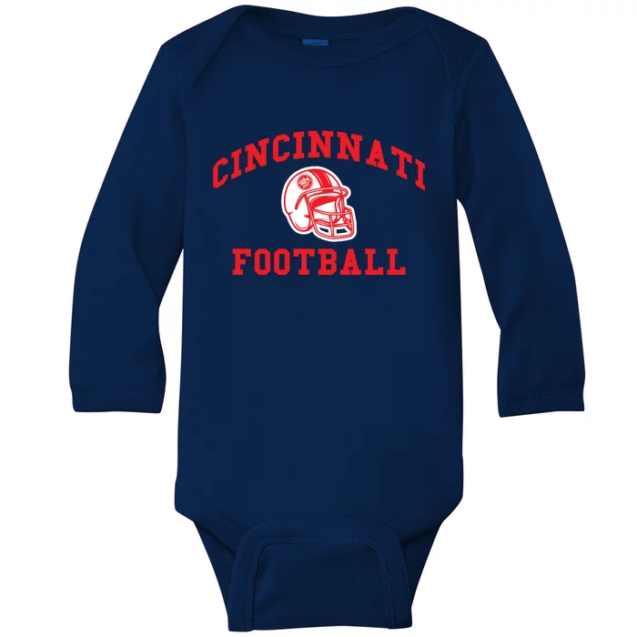 Cincinnati Football Fans Baby Long Sleeve Bodysuit