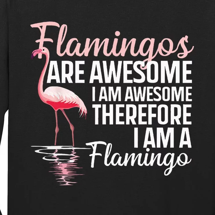 Cool Flamingo For Men Women Pink Flamingos Flock Bird Lovers Tall Long Sleeve T-Shirt