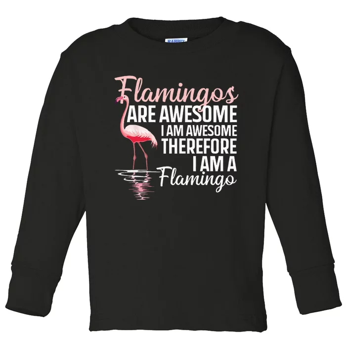 Cool Flamingo For Men Women Pink Flamingos Flock Bird Lovers Toddler Long Sleeve Shirt