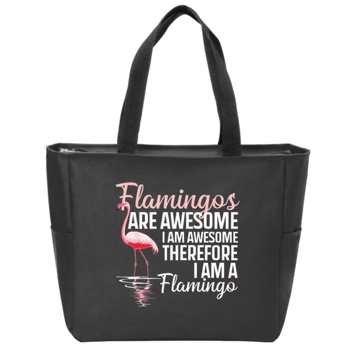 Cool Flamingo For Men Women Pink Flamingos Flock Bird Lovers Zip Tote Bag