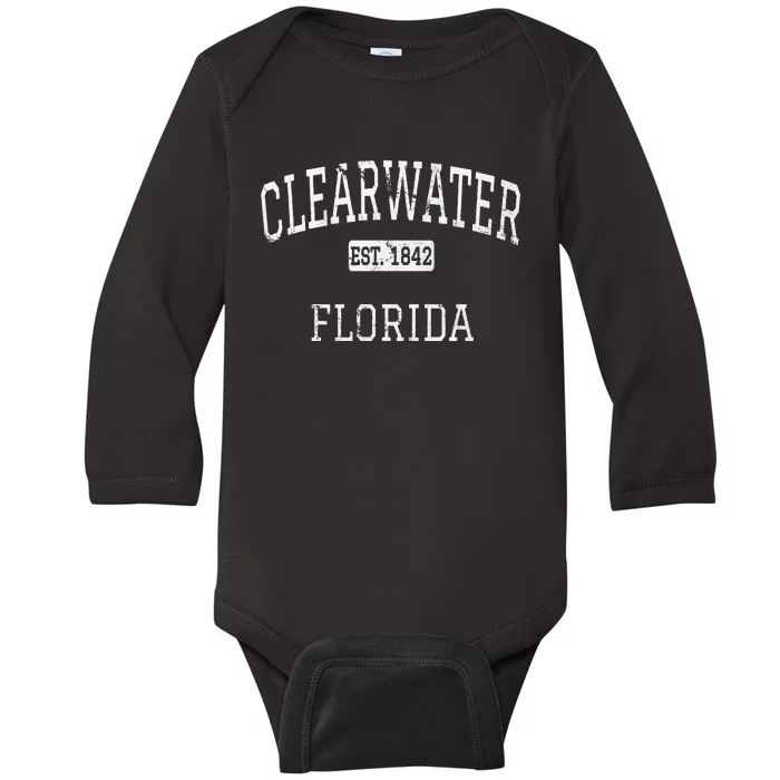 Clearwater Florida Fl Vintage Baby Long Sleeve Bodysuit