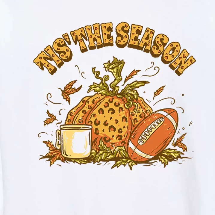 Cozy Fall Football Lovers Pumpkin Spice Thanksgiving Garment-Dyed Sweatshirt