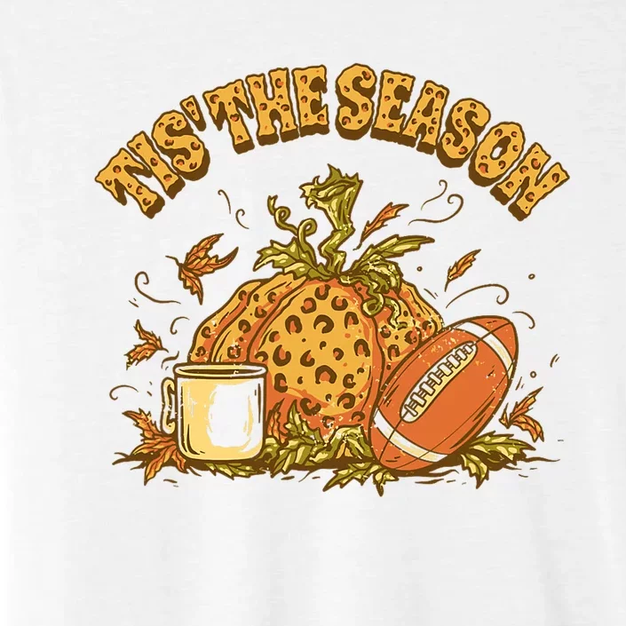 Cozy Fall Football Lovers Pumpkin Spice Thanksgiving ChromaSoft Performance T-Shirt