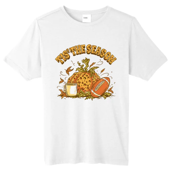 Cozy Fall Football Lovers Pumpkin Spice Thanksgiving ChromaSoft Performance T-Shirt