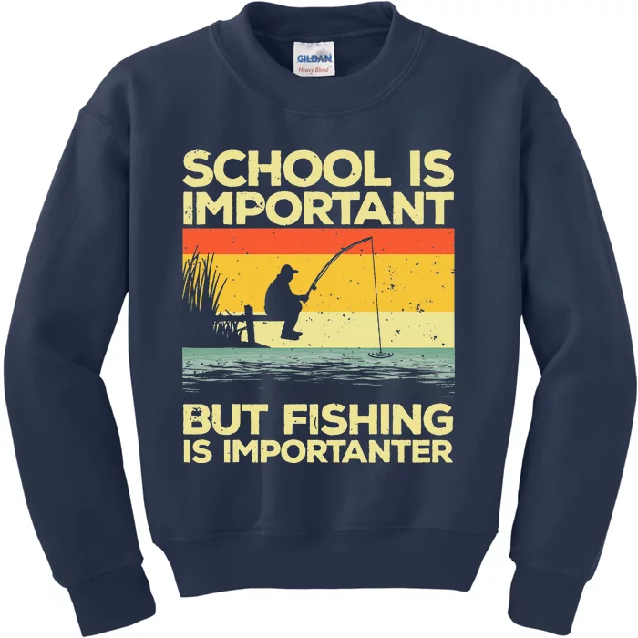 Cool Fishing For Bass Fishing Fisherman Fish Trout Kids Sweatshirt