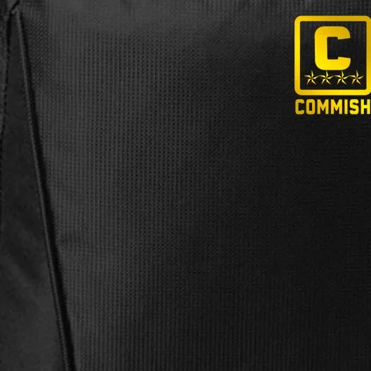 Commish Fantasy Football Logo Back And Front Pocket Logo City Backpack