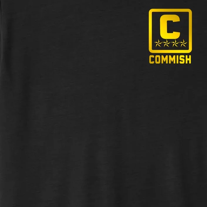 Commish Fantasy Football Logo Back And Front Pocket Logo ChromaSoft Performance T-Shirt