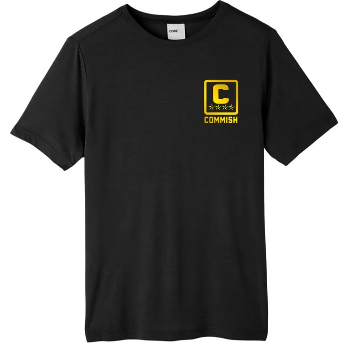 Commish Fantasy Football Logo Back And Front Pocket Logo ChromaSoft Performance T-Shirt