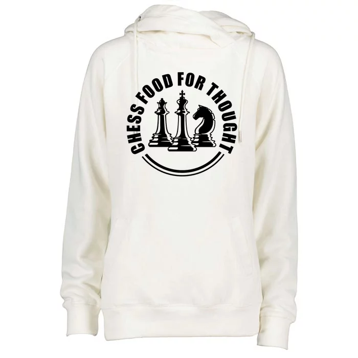 Chess Food For Thought Womens Funnel Neck Pullover Hood