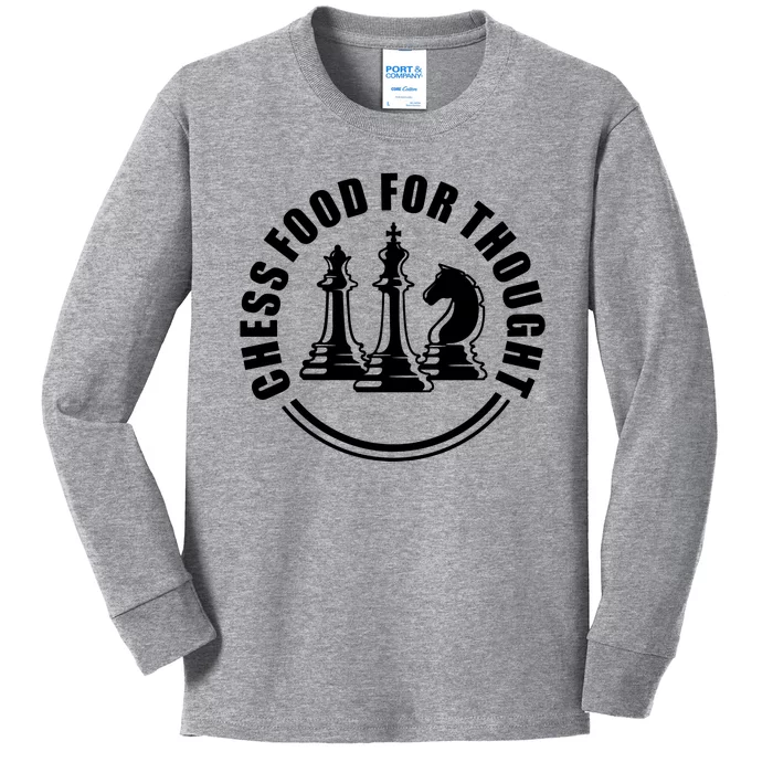 Chess Food For Thought Kids Long Sleeve Shirt