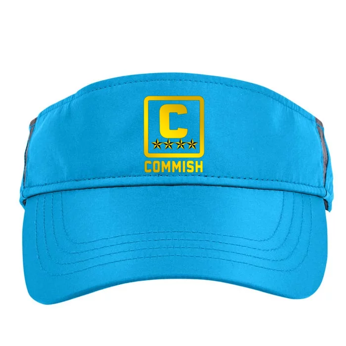 Commissioner Funny Fantasy Football Commish Adult Drive Performance Visor