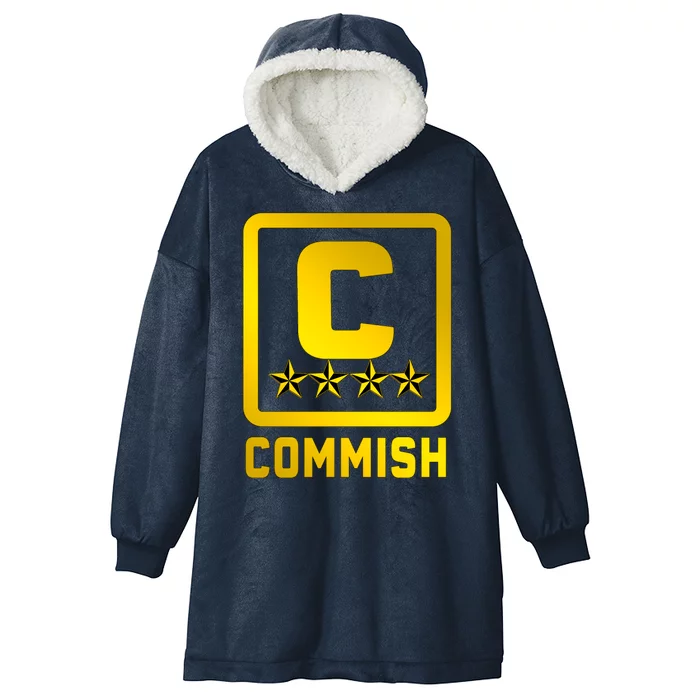 Commissioner Funny Fantasy Football Commish Hooded Wearable Blanket