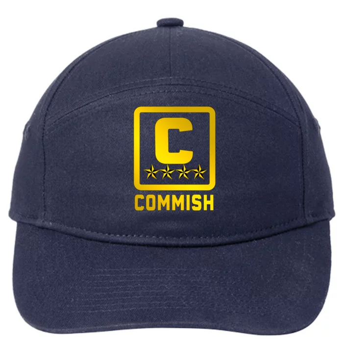 Commissioner Funny Fantasy Football Commish 7-Panel Snapback Hat